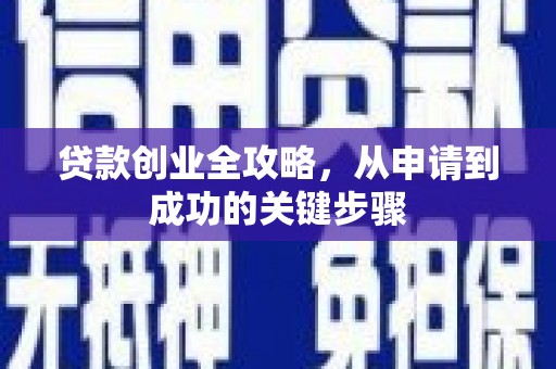 蒲县贷款创业全攻略，从申请到成功的关键步骤