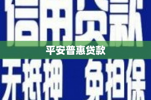 蒲县平安普惠贷款